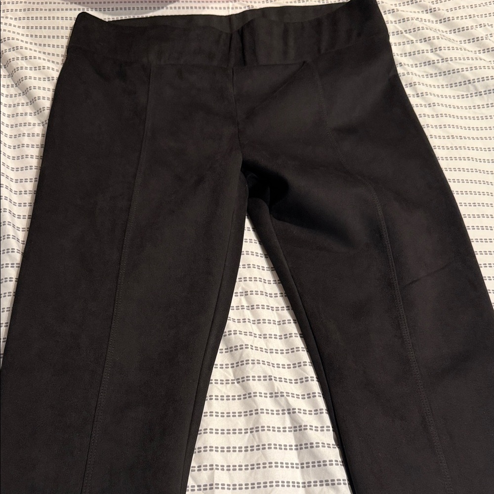 Francesca's Collections Charcoal Suede Pants